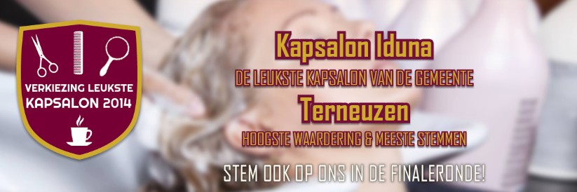 Kapsalon Iduna wint verkiezing 'Leukste kapsalon van de gemeente Terneuzen 2014'.