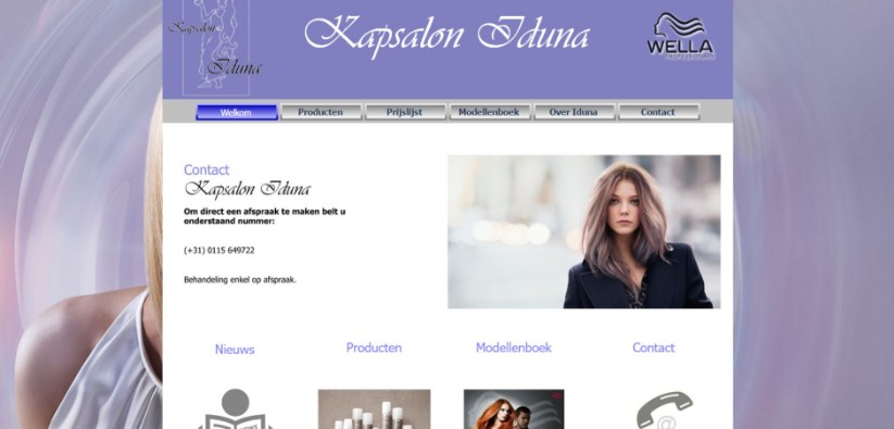 Website Kapsalon Iduna in Othene